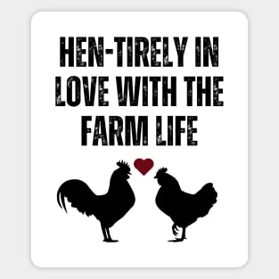 Farm Life Chicken Rooster Magnet